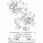 Схема узла: Облицовочные элементы (2) Yamaha YZF600R Thundercat
