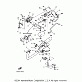 Схема вузла: Вихлопна система Yamaha XV250 V-Star