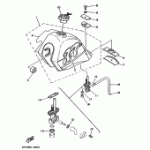Схема узла: Топливный бак Yamaha XT350 XT350