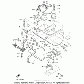 Схема узла: Топливный бак Yamaha XVZ1300 Venture Royale