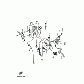 Схема вузла: Пульт управління рулевою і Ричаг Yamaha XT225 XT225