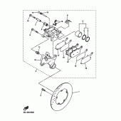 Схема вузла: Задній гальмівний супорт Yamaha YZF-R6/YZF600 R6