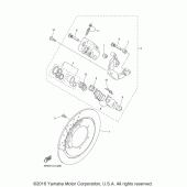 Схема вузла: Переднє гальмо Yamaha XVS650 V-Star Custom