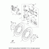Схема вузла: Переднє гальмо Yamaha XVS1100 V-Star Classic