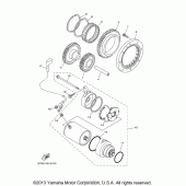 Схема узла: Привод стартера Yamaha XVS1100 V-Star Midnight Custom