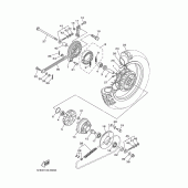 Схема вузла: Заднє колесо Yamaha TTR90 TT-R90