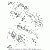 Схема вузла: Водяний насос Yamaha YZF600R Thundercat