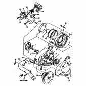 Схема вузла: Водяний насос Yamaha XVZ1300 Royal Star