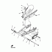 Схема узла: Задний рычаг и Подвеска Yamaha FZ6 FZ6