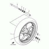 Схема вузла: Переднє колесо Yamaha XV1900 Raider S