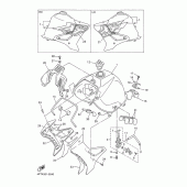 Схема вузла: Паливний бак Yamaha XT600 XT600