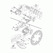 Схема вузла: Задній гальмівний супорт Yamaha WR450F
