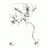 Схема вузла: Передній гальмівний циліндр Yamaha WR250 WR250X