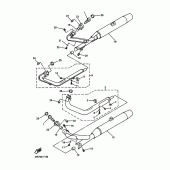 Схема вузла: Вихлопна система Yamaha XVZ1300 Royal Star Tour Deluxe