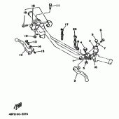 Схема вузла: Пульт управління рульовий та Важель Yamaha WR200R