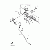 Схема вузла: Передній гальмівний циліндр Yamaha XVZ1300 Royal Star