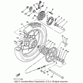 Схема узла: Заднее колесо Yamaha XT350 XT350