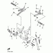 Схема узла: Support repose pied Yamaha XT600 XT600