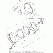 Схема узла: Фара Yamaha XV1600 Midnight Star