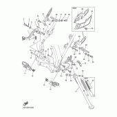 Схема вузла: Підніжки та Підставка Yamaha WR250 WR250R
