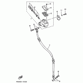 Схема узла: Передний тормозной цилиндр Yamaha XV535 Virago