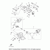 Схема узла: Задний фонарь (Стоп-сигнал) Yamaha XV1900 Roadliner