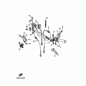 Схема вузла: Пульт управління рульовий та Важель Yamaha TW200