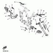 Схема узла: Stand./footrest Yamaha TT600