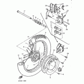 Схема вузла: Переднє колесо Yamaha XTZ660 Tenere