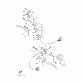 Схема узла: Пульт управления рулевой и Рычаг Yamaha XVS650 Drag Star