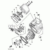 Схема узла: Впускная система Yamaha YZ250 YZ250