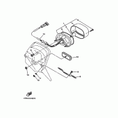 Схема вузла: Задній ліхтар (Стоп-сигнал) Yamaha XVS400 Drag Star