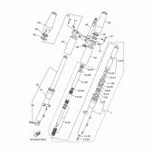 Схема узла: Вилка передней оси Yamaha XVS1100 Drag Star Classic