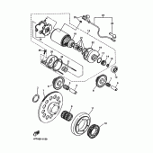 Схема узла: Привод стартера Yamaha XT600 XT600