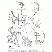 Схема вузла: Електроустаткування (1) Yamaha YZF600R Thundercat