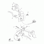 Схема вузла: Пульт управління рулевою і Ричаг Yamaha XVS1300 V-Star Deluxe