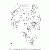 Схема вузла: Бічна кришка Yamaha XVS1300 Stryker