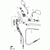 Схема узла: Зеркала и тросики Yamaha XJ400 Diversion (S-TYPE)