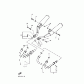 Схема узла: Выхлопная система Yamaha XJ600 Diversion (S-TYPE)