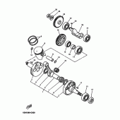 Схема узла: Коленчатый вал и Поршень Yamaha DT125 DT125R