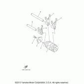Схема вузла: Копірний вал та Вилки Yamaha TTR125 TT-R125