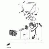 Схема узла: Фара Yamaha TT600