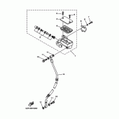 Схема вузла: Передній гальмівний циліндр Yamaha XVS250 Drag Star