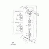 Схема вузла: Задня підвіска Yamaha YZ250 YZ250X