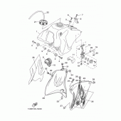 Схема вузла: Паливний бак Yamaha TTR230 TT-R230