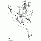 Схема узла: Передний тормозной цилиндр Yamaha YZF750 YZF750