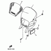 Схема узла: Облицовочные элементы 1 Yamaha XT225 XT225