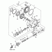 Схема узла: Вал приводной и редуктор Yamaha XJ900 Diversion