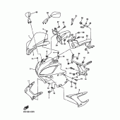 Схема узла: Облицовочные элементы 1 Yamaha FZ6 FZ6 FAZER