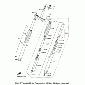 Схема вузла: Вилка передньої осі Yamaha XVS950 Bolt C-Spec